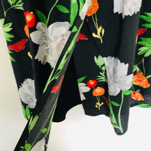 Floral Butterfly Wrap Mini Dress - Picture 5 of 8